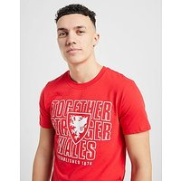 Official Team Wales Together Short Sleeve T-Shirt - Red - Mens